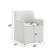 ACME Cafell Arm Chair w/Casters in Cream Linen