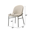 ACME Lark Side Chair (Set-2) in Chenille & Black