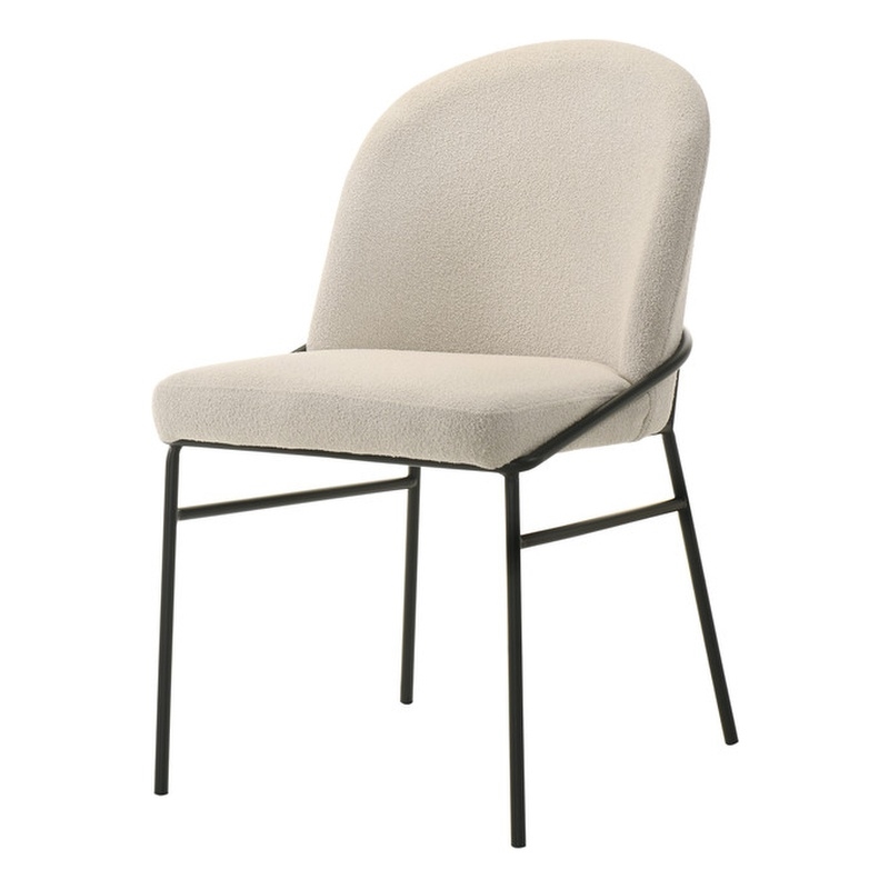 ACME Lark Side Chair (Set-2) in Chenille & Black