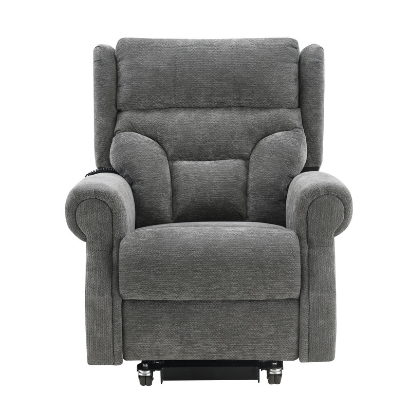 ACME Hyun Power Recliner w/Lift & Heating & Massage in Dark Gray Chenille