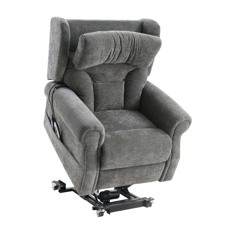 ACME Hyun Power Recliner w/Lift & Heating & Massage in Dark Gray Chenille