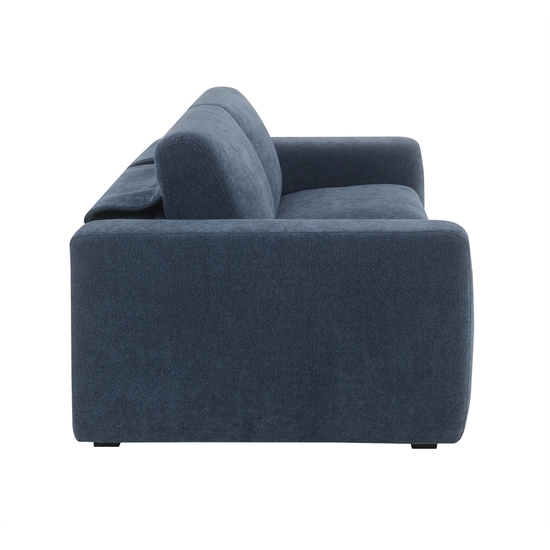 ACME Chesney Sofa w/Sleeper (Queen) in Dark Blue Chenille