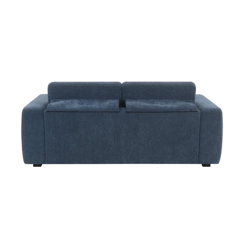 ACME Chesney Sofa w/Sleeper (Queen) in Dark Blue Chenille