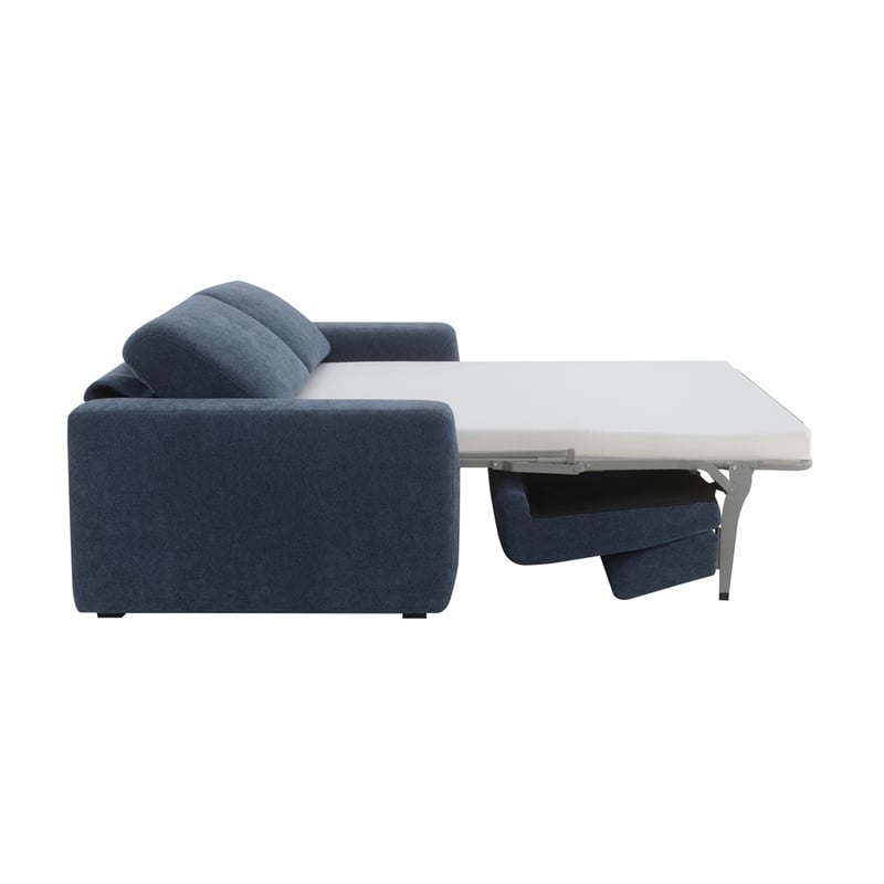 ACME Chesney Sofa w/Sleeper (Queen) in Dark Blue Chenille