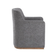 ACME Cafell Arm Chair w/Casters  in Gray Linen & Wood Trim