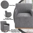ACME Cafell Arm Chair w/Casters  in Gray Linen & Wood Trim