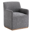 ACME Cafell Arm Chair w/Casters  in Gray Linen & Wood Trim