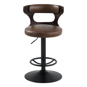 ACME Saba Adjustable Chair w/Swivel in Brown Top Grain Leather