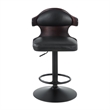 ACME Saby Adjustable Chair w/Swivel in Antique Slate Top Grain Leather