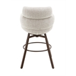 ACME Jena Counter Height Chair w/Swivel in Beige Chenille & Walnut