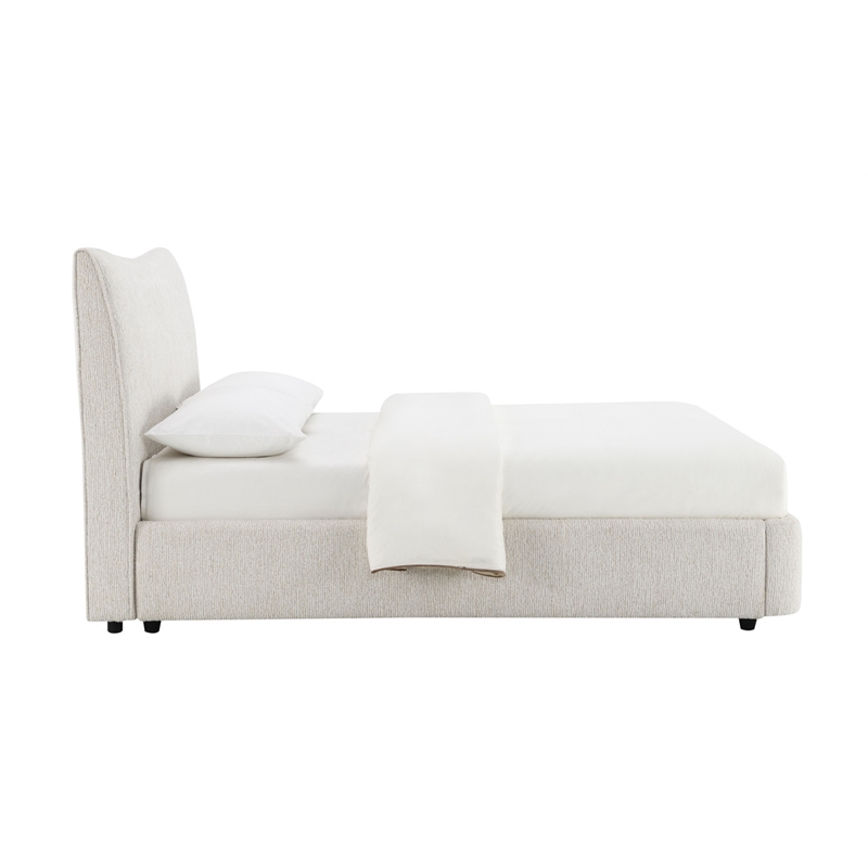 ACME Renee EK Bed in Aperol Beige Chenille