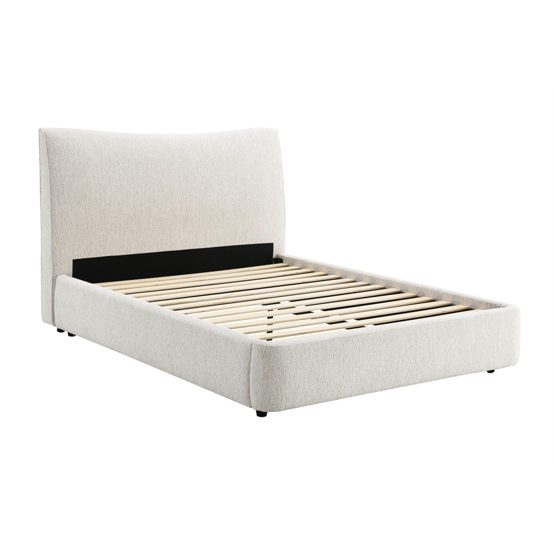 ACME Renee EK Bed in Aperol Beige Chenille