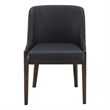 ACME Estella Side Chair (Set-2) in Black Leatherette & Walnut