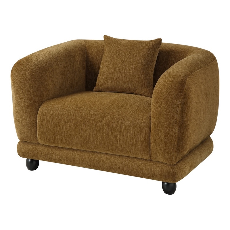 ACME Lennox Chair w/Pillow in Brown Chenille