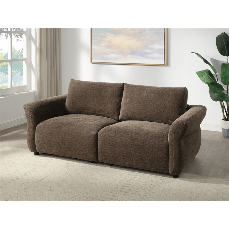 ACME Theodore Modular - RF  Arm Chair in Brown Chenille