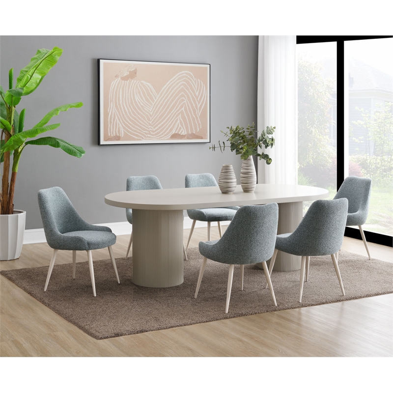 ACME Laela Dining Table in Bone White