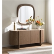 ACME Markku Console Cabinet in Natural Marble & Oak