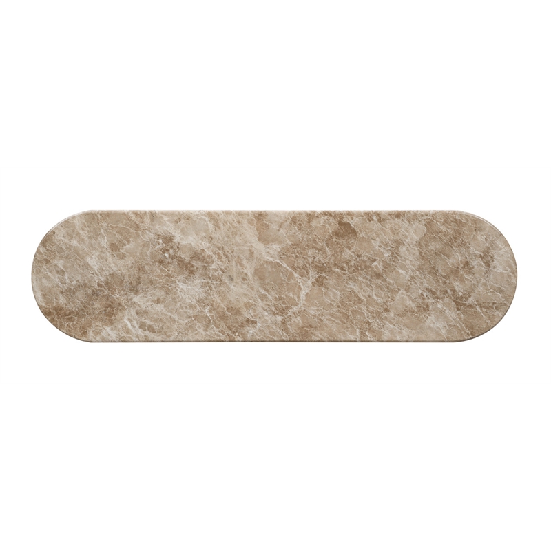 ACME Markku Console Cabinet in Natural Marble & Oak