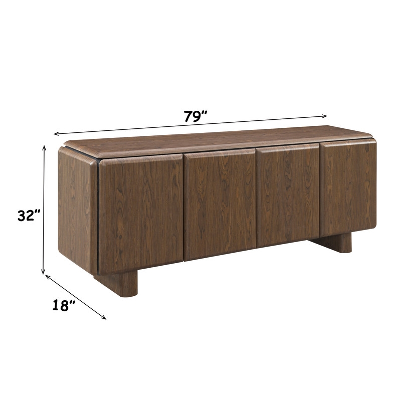 ACME Lanza Console Cabinet in Dark Walnut