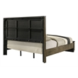 ACME Lance Eastern King Bed in Beige Linen & Distressed Oak