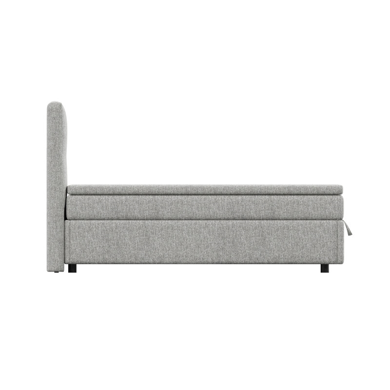ACME Avenia EK Bed w/Storage in Gray Chenille