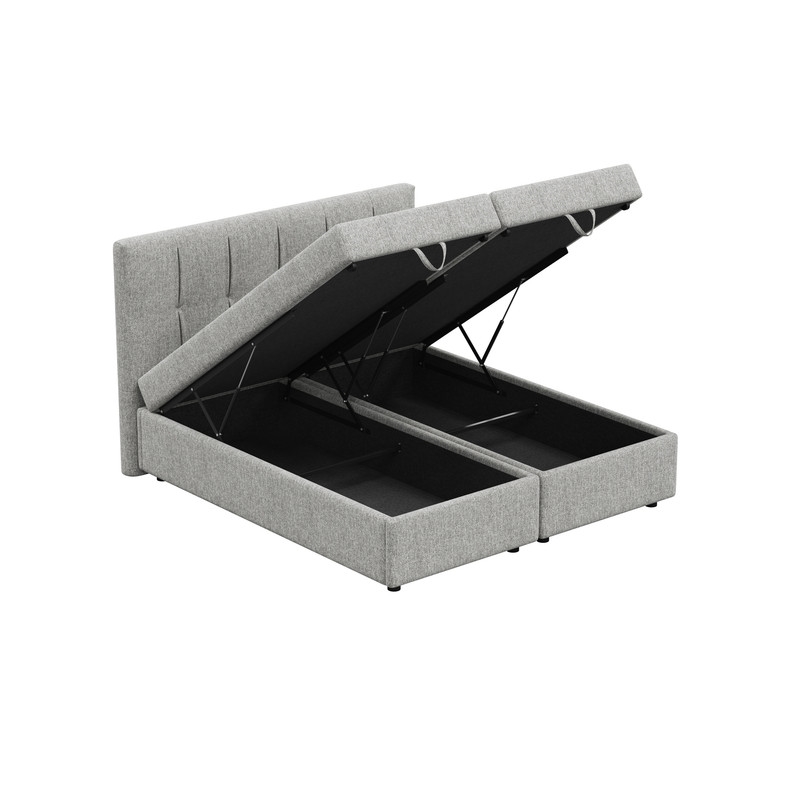 ACME Avenia Queen Bed w/Storage in Gray Chenille