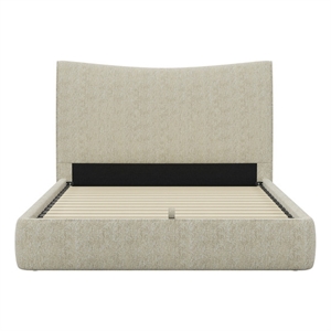 ACME Angulo Queen Bed w/Storage in Beige Chenille