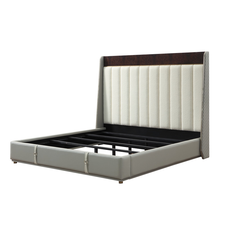 ACME Jamonica Eastern King Bed in Beige Linen
