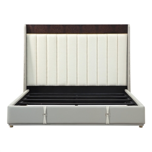 ACME Jamonica Eastern King Bed in Beige Linen