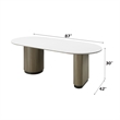 ACME Clayten Dining Table in Engineering Top & Light Oak