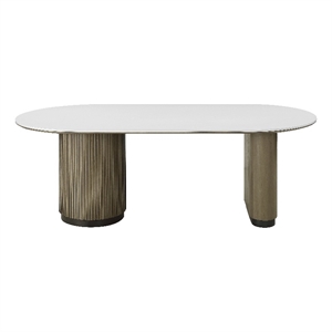 ACME Clayten Dining Table in Engineering Top & Light Oak