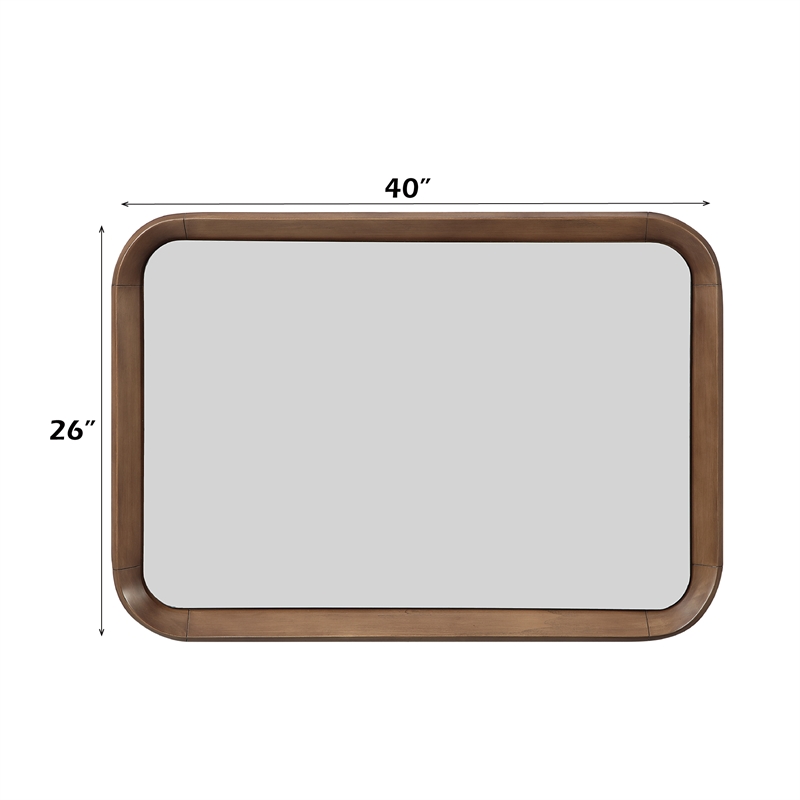 ACME Harvey Accent Mirror in Walnut