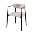 ACME Jaramillo Arm Chair (Set-2) in Beige Linen & Black
