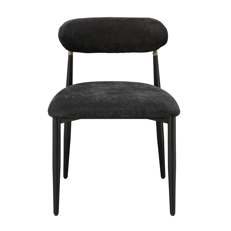 ACME Jaramillo Side Chair (Set-2) in Black Chenille & Black