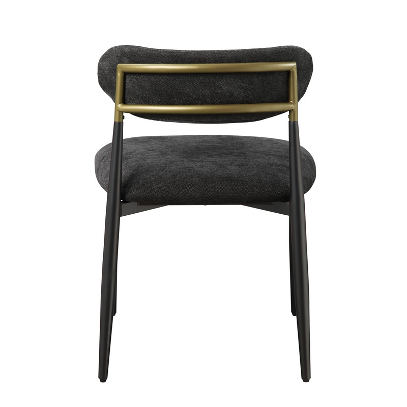 ACME Jaramillo Side Chair (Set-2) in Black Chenille & Black