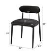 ACME Jaramillo Side Chair (Set-2) in Black Chenille & Black
