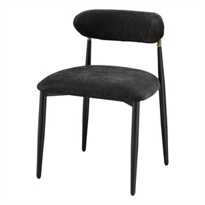 ACME Jaramillo Side Chair (Set-2) in Black Chenille & Black