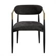ACME Jaramillo Arm Chair (Set-2) in Black Chenille & Black