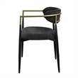 ACME Jaramillo Arm Chair (Set-2) in Black Chenille & Black