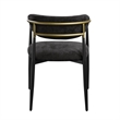 ACME Jaramillo Arm Chair (Set-2) in Black Chenille & Black