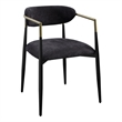 ACME Jaramillo Arm Chair (Set-2) in Black Chenille & Black