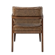 ACME Harvey Arm Chair (Set-2) in Leatherette & Brown
