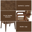 ACME Harvey Arm Chair (Set-2) in Leatherette & Brown