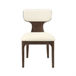ACME Koen Side Chair (Set-2) in Beige Chenille & Brown Oak