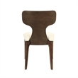 ACME Koen Side Chair (Set-2) in Beige Chenille & Brown Oak