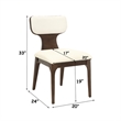 ACME Koen Side Chair (Set-2) in Beige Chenille & Brown Oak