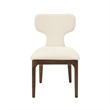 ACME Koen Upholstered Side Chair (Set-2) in Beige Chenille & Brown Oak