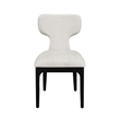 ACME Koen Upholstered Side Chair (Set-2) in Beige Chenille & Black