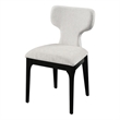 ACME Koen Upholstered Side Chair (Set-2) in Beige Chenille & Black