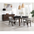 ACME Estella Side Chair (Set-2) in Gray Leatherette & Walnut